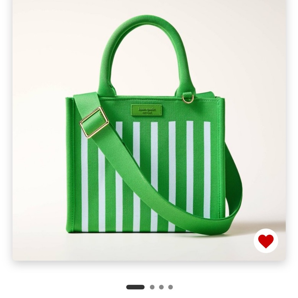 NWT Kate Spade x Target Green Striped Knit Crossbody Bag